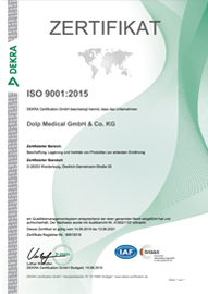 Zertifikat ISO 9001:2015 